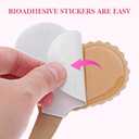 DOITOOL 2pcs Nude Thong, Invisible Strapless Panties, Seamless Women Underwear, Cotton, Assorted Colors (L)