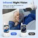 Room Monitors for Elderly Monitor with Camera And Audio, 2-Way Talk Baby Monitors for Elderly, Med Reminder and Temp Sensor Senior Monitor for Adult, No Wifi/App Caregivers Cameras for Senior