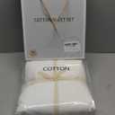 LBRO2M 100% Cotton 1200 Thread Count King Size Sheets Set Deep Pocket Up to16 inches, Bed Sheet 4 Piece (White, King)