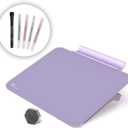 TOWON Small Glass Dry Erase Board, Desk White Board with Standing, Mini Whiteboard Easel Pad Set, Stenography Artifact for Office, Home and School Supplies, 8 x 6 Inches, Purple