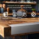 4PCS 48" Metal Corner Protectors, Aluminum Self Adhesive Corner Guards, Metal Wall Edge Protector Strip, Furniture Corner Protectors, Edge Trim for Cabinets and Kitchen Islands (Gray, 48"x1"x1")