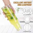 CWHHRN 25 Oz Glass Bottles with Lids, Glass Juice Bottles, Smoothies, Water, Milks, Beverage Storage, Clear Glass Jars for Pickles, Food Storage (4 Pack)