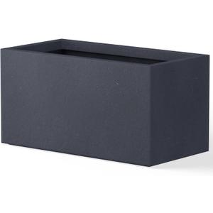Kante 23.2" L Long Rectangular Concrete Planter, Large Outdoor Indoor Garden Pots with Drainage Hole and Rubber Plug, Charcoal
