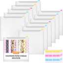 Sxaffayc 12 Pack Scrapbook Paper Storage 12x12 Paper Organizer with 60PCS Sticky Index Tabs for Holding Scrapbooking, Vinyl Sheets, Cardstock and Photos