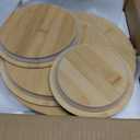 Vtopmart 5 Pack Glass Mixing Bowls with Bamboo Lids Set (3.75/2.1/1.1/0.5/0.2 QT), Salad Bowl Set, Nesting Kitchen Bowls for Serving, Prepping, Cooking and Baking, Dishwasher & Microwavable Safe, 3.5QT