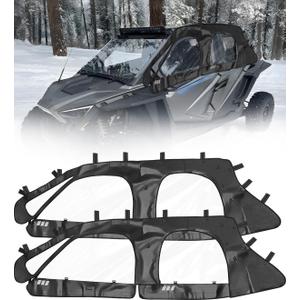 StarknightMT Soft Upper Door, Soft Cab Enclosure Windproof Soft Upper Windows Compatible with Polaris RZR PRO XP 4 2020-2024 RZR Turbo R 4 2022-2024 Waterproof Soft Cab Replace OEM #2884665