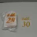 30 Sets Gold Wedding Table Numbers, 4x6 Inch Clear Number Display Stand with Holder, Acrylic Centerpiece Number Signs for Wedding Reception Centerpiece Decoration Event Party, Numbers 1-30