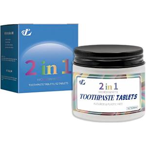 Toothpaste Tablets - Nano Hydroxyapatite, Flouride & Plastic Free, Small Size & Travel Friendly, Available for All Age People