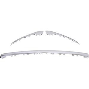 ApplianPar 3Pcs Chrome Front Bumper Center Left and Right Molding Trim for Mercedes-Benz S450 S560 2018-2020 S450L S560L 2019-2020