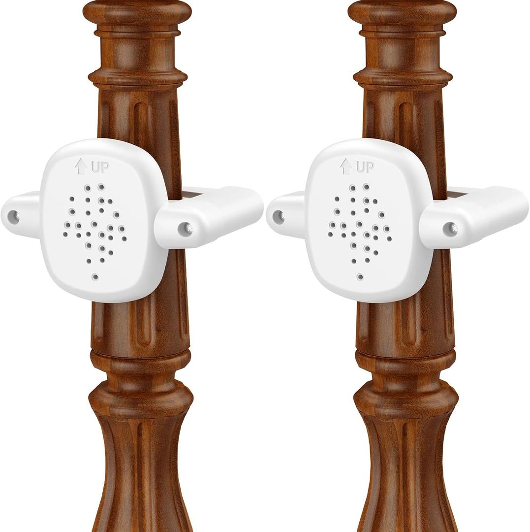 Baby Gate Banister Adapter2Pcs Baby Stair Gate Kit Stair Post Fitting Kit Babys Gates for Stairs, Safety Stair Adapter Fit for Stair Gate Against Stairs Posts (Not Include The Gate) (White)