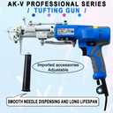 Rug Tufting Gun, Digital Display Speed Adjustable Electric Tufting Gun Carpet Weaving Flocking, Powerful Brushless Motor Adjustable Speed Ergonomic Design for Carpets Rugs
