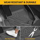 Falafa Floor Mats for Toyota 4Runner 2025 5 Seats(Not for Hybrid), All Weather TPE Heavy Duty Floor Liners for 4Runner Accessories, Front & Rear 4 Runner Car Mats, Black