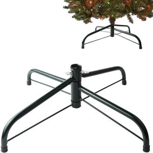 16 Inch Folding Metal Christmas Tree Stand, Green Universal Replacement Xmas Tree Stand Base for Christmas Artificial Tree