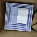 6 Pcs White Acrylic Buffet Risers, Food Risers Display Stands for Buffet Table Party Catering Dessert Jewelry Collectibles,Acrylic Cube Nesting Boxes with Hollow Bottoms 6 Sizes (10" 9" 8" 7" 6" 5")
