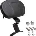 Detachable Black Front Driver Rider Backrest Pad Custom Kit Fits for Harley Touring CVO Street Glide Road Glide Road King Special Classic Electra Glide 2009-2023 2021 2020 2019 2018