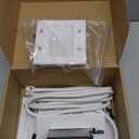 in Wall Cable Concealer Kit with Brush Wall Plate,Recessed Outlet Box,9ft Cord,2 Gang Pass Through Wire Hider for TV Cable Management,HDMI Cables and Home Theater Systems