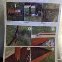 Gardening mat, 39 inches long, corten steel edging