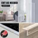 Edge Corner Protector Baby Proofing, Self-Adhesive Soft Strip Sharp Edge Protective Bumper Guards for Child Safety, Cabinet Door Desk Glass Table Bed Window Wall, 1.18INx5FT, Transparency