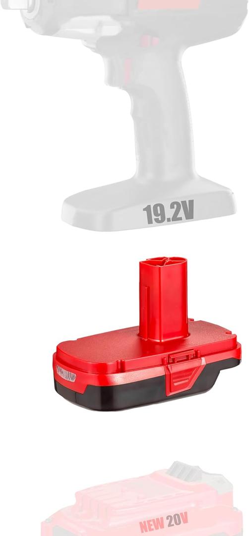 Adapter Upgrade for Craftsman Older 19.2V Tools - Compatible with Craftsman New 20V (with V20 Logo) Battery Installation for Power Supply (No Charging Function) - 1 Adapter Only