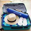 HOMEDEMO 7FT Portable Folding Beach Umbrella for On-the-Go Sun Protection at Outdoor Events