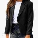 rrhss Girls Solid Color Lapel Suit Coat Button Down Long Sleeve Blazer Jacket, 130