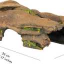 Orchid Valley Lizard, Snake or Reptile Hide, Large Hollow Log for Terrarium, Bearded Dragon or Gecko Tank Accessories, Natural Looking Basking Platform, Axolotl, Python Hideout (XL)