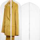 Handy Laundry Clear Vinyl Garment Bag - Protect Your Clothing While Traveling and Dust Free While Hanging in Your Closet. Ideal for Coats, Suits, Dresses or Gowns - Set of 2 (24 X 54 Inches)