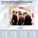 11X14 Acrylic Picture Frame for Wall, Clear Diploma Frame, No Drill Floating Frameless Photo Frame for Diploma Certificate Degree Document & Artworks Display, Graduation Gift for Students (1 Pack, Straight edge)