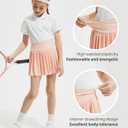 2 x BebreezChic Girl's Tennis Skirt Athletic Pleated High Waisted Kid's Mini Skort Sport Uniform with Pockets Golf Running (Pink)
