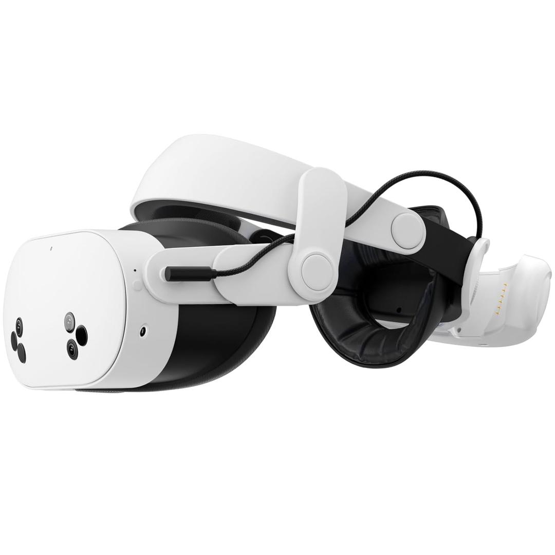 ANNAPRO A3 Max Battery Head Strap for Meta Quest 3/Quest 3S, 20W Fast Charging 10,800mAh Magnetic Battery, Ultimate Comfort & Extended Playtime Compatible with Quest 3S/3 Accessories, White