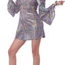 California Costumes Women's Disco Sensation 70's Dance Costume (Medium, Purple)