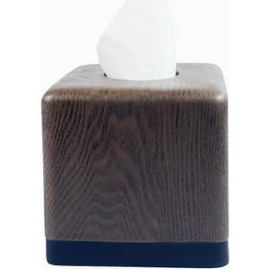 Hymmah Wooden Texture Square Tissue Box Cover Cube Tissue Holder Unique Design Klenex Box Dispenser for Bathroom Vanity Counter Tops Also Great for Bedrooms and Living Rooms