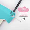 Stitch Gun for Clothes, Tagging Gun for Clothing Quick Fixes - Price Tag Gun with 6 Fine Needle, 1000 Black Fasteners & 1000 DarkSlateGray1+Snow