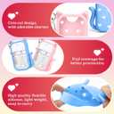 Juome 2 Pack Valentines Silicone Case for Touchland Hand Sanitizer Spray with Keychain & Charms, Cat Protective Holder Compatible with Touch Land Mist Case 1FL. OZ, Valentines Day Gifts for Her/Him