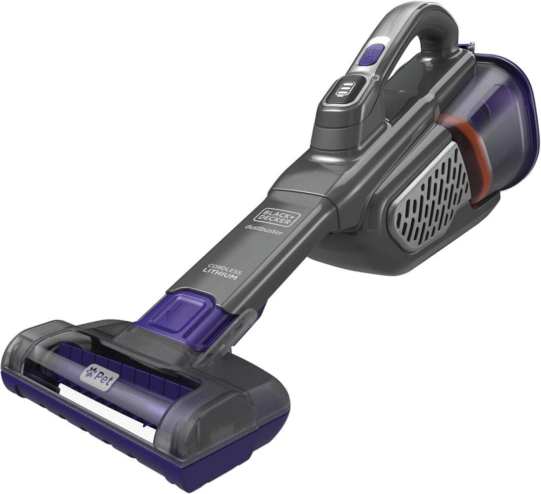 BLACK+DECKER dustbuster furbuster AdvancedClean+ Cordless Pet Handheld Vacuum, Home, Pet and Car Vacuum (HHVK515JP07)