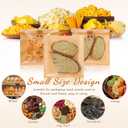 iplusmile 200 Pcs Kraft Cookie Bags with Window - 7.5" x 7.8" Greaseproof Bakery Bags, Heat Sealable Individual Packaging for Cookies, Bread & Donuts, with 200 Sealing Stickers, Not Microwave Safe