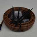 Raindrip SDGCBHP Automatic Drip Irrigation Watering Kit with Timer for Ground Cover & Flower Beds, Waters up to 200 Sq. ft, Timer with Customizable Settings & 13 GPH Half-Circle Adjustable Sprayers, Black;Galvanized Steel;Brown