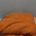 Bedsure 100% Cotton Blanket King Size for Bed - Breathable and Soft, Waffle Weave Blanket for Summer Spring, Red Orange, 104x90 inches (King (104" x 90"), 06 - Red Orange)