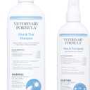 Veterinary Formula Flea and Tick Bundle  Prevention Spray for Dogs, 8 oz + 16 oz Shampoo for Dog Flea & Tick Control