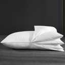 Three Geese Adjustable Layer Goose Feather Pillow,Assembled Bed Pillow, Soft Cotton Cover,Good for Side and Back Stomach Sleeper, Standard/Queen Size,Packaging Include 1 Pillow White - Adjustable Pillow 1.0, Queen/Standard (Pack of 1)