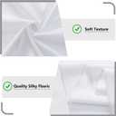 10 ft 10 ft White Backdrop Curtain for Wedding Decor Holiday Party - White Wedding Backdrop Polyester Photography Backdrop Drapes Baby Shower Birthday Privacy Sliding Curtains Home Decor, 2 Panels