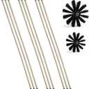 Chimney Cleaning Brush Dryer Duct Cleaner 2-in-1 Kit Fireplace Drier Vent Lint Sweeping Tools 18' Flexible Rods Rotary System Working with or Without Drill