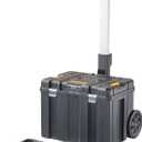DEWALT Tool Box with Wheels Modular, Large Rolling Tool Box With Telescopic Handle, Portable Carrier Deep Stackable TSTAK Storage (DWST17820)