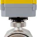 Smart electric valve 1 1/2 inch ball valve Tuya APP smart wifi water valve, 24V electric actuator AC110V-230V power adapter and automatic return setting. Smart timing water valve DN40MM