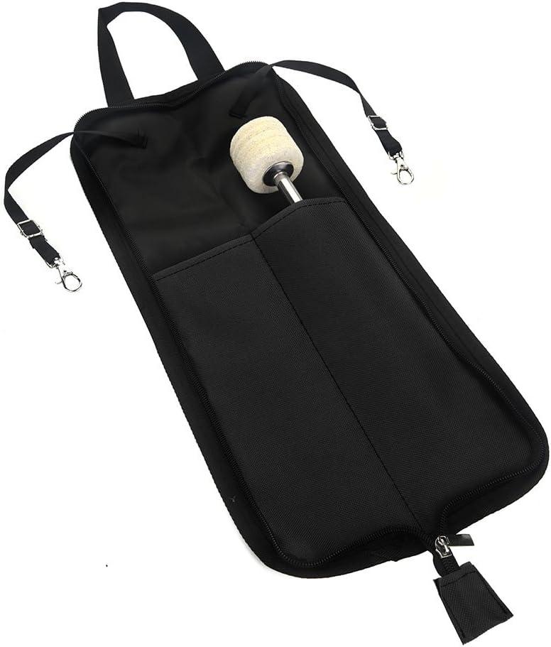 Tbest Drum Stick Holders, Drum Stick Storage Hanging Bag Drumstick Portable Handbag with Handle 5 Colors Available (Black/Red/Green/Blue/)(Black) Drumstick Case Drum Stick Bag