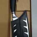 XYJ Kitchen Knife,Razor Sharp,Stainless Steel 6 Inch Meat Cleaver for Meat Cutting,Professional Chinese Cooking Chef Knife with Sheath,Edge Guard Protector (Half Black)