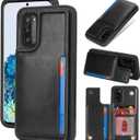 iCoverCase Compatible with Samsung Galaxy S20 Case with Card Holder, S20 Wallet Case for Women Men [RFID Blocking] PU Leather Protective Phone Case for S20 5G (Black)