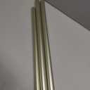 Coquilles 3/4 Inch Diameter Adjustable Curtain Metal Rod with Round Clear Acrylic Ball Finials，28 to 48 Inch Nickel