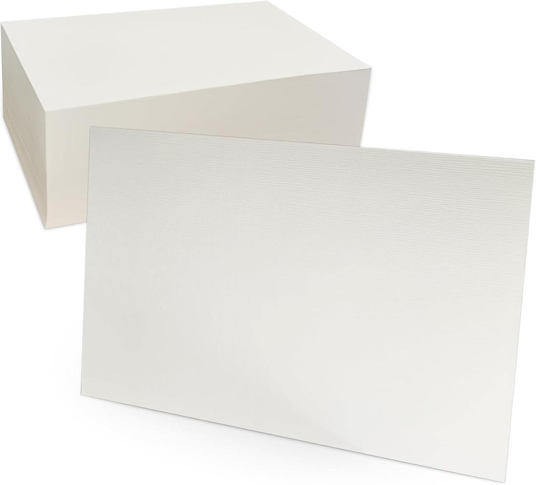 Linen Textured Cardstock 5x7 White 200 Sheets 80 lb Cover for Printers Invitation Arts and Craft