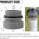 TonGass (4-Pack) 40mm to 1 1/2” Filter Hose Conversion Kit Above Ground Pool Adapter Connects 40mm Hoses to Standard 1 1/4” or 1 1/2” Filter Ports